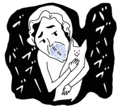 Bab Bab A middle aged male sticker #5272263