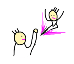 The great punch and kick. sticker #5272989