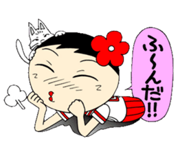 Kokeshi doll of high school girls 2 sticker #5273286