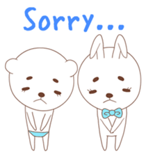 Pants bear&tie rabbit sticker #5274440