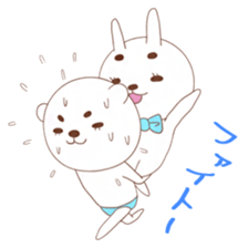 Pants bear&tie rabbit sticker #5274442