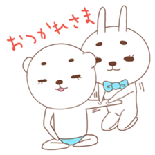 Pants bear&tie rabbit sticker #5274449