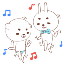 Pants bear&tie rabbit sticker #5274463