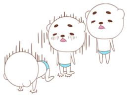 Pants bear&tie rabbit sticker #5274472