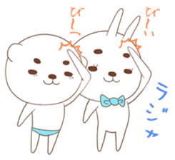 Pants bear&tie rabbit 2nd sticker #5275160