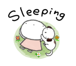 Tekuchun and Kenchan (Winter) english sticker #5275529