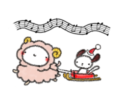 Tekuchun and Kenchan (Winter) english sticker #5275542