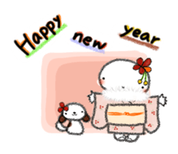 Tekuchun and Kenchan (Winter) english sticker #5275546