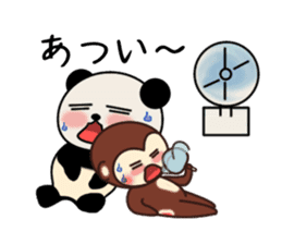 Summer of a monkey and a panda sticker #5277285