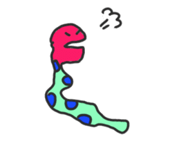 Colorful snake sticker #5277387