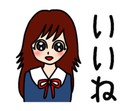 Female senior high school student sticker #5277605