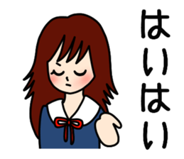 Female senior high school student sticker #5277606