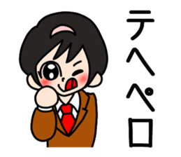 Female senior high school student sticker #5277611