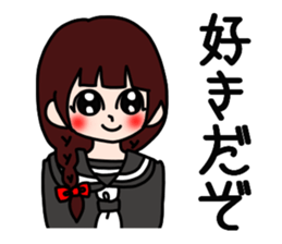 Female senior high school student sticker #5277612