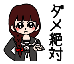 Female senior high school student sticker #5277613