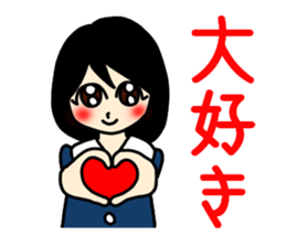 Female senior high school student sticker #5277621