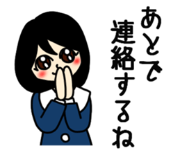 Female senior high school student sticker #5277622