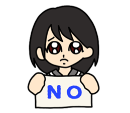 Female senior high school student sticker #5277629