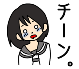 Female senior high school student sticker #5277630