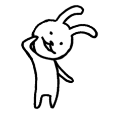 Expressionless bunny sticker #5278316