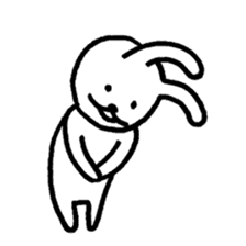 Expressionless bunny sticker #5278317
