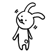 Expressionless bunny sticker #5278320