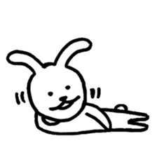 Expressionless bunny sticker #5278324