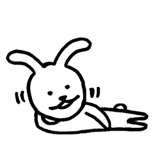 Expressionless bunny sticker #5278324