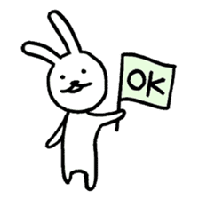 Expressionless bunny sticker #5278325