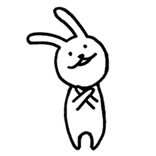 Expressionless bunny sticker #5278326