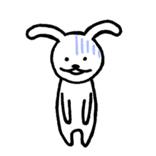 Expressionless bunny sticker #5278328