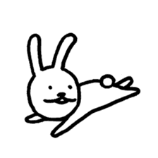 Expressionless bunny sticker #5278330
