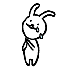 Expressionless bunny sticker #5278331