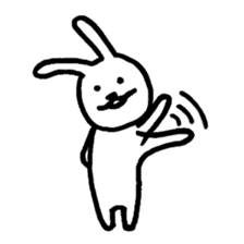 Expressionless bunny sticker #5278334