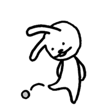 Expressionless bunny sticker #5278336