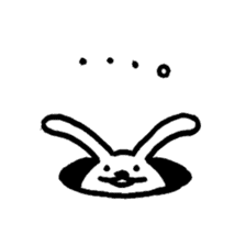 Expressionless bunny sticker #5278337