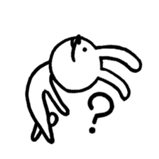 Expressionless bunny sticker #5278340