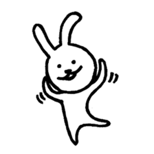 Expressionless bunny sticker #5278342