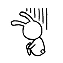 Expressionless bunny sticker #5278343