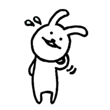 Expressionless bunny sticker #5278346