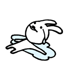 Expressionless bunny sticker #5278348