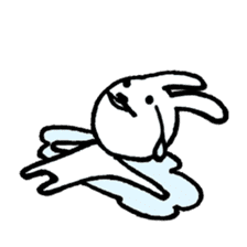 Expressionless bunny sticker #5278348