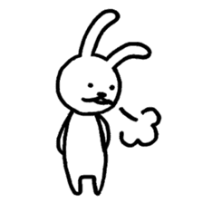 Expressionless bunny sticker #5278353