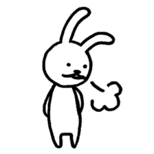 Expressionless bunny sticker #5278353