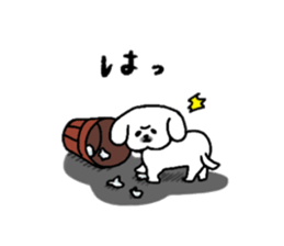 Gintaro of a white Pekingese dog sticker #5278922