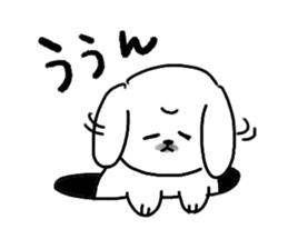 Gintaro of a white Pekingese dog sticker #5278949