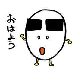 Egg of the thick eyebrows sticker #5279476