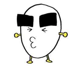 Egg of the thick eyebrows sticker #5279495