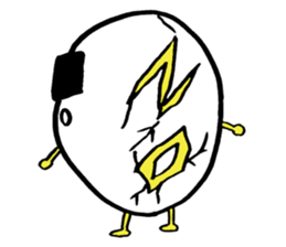 Egg of the thick eyebrows sticker #5279511