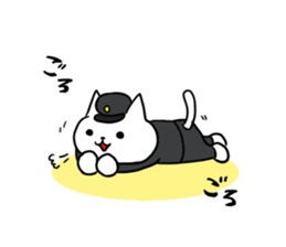 Cute cat conductor sticker #5280340